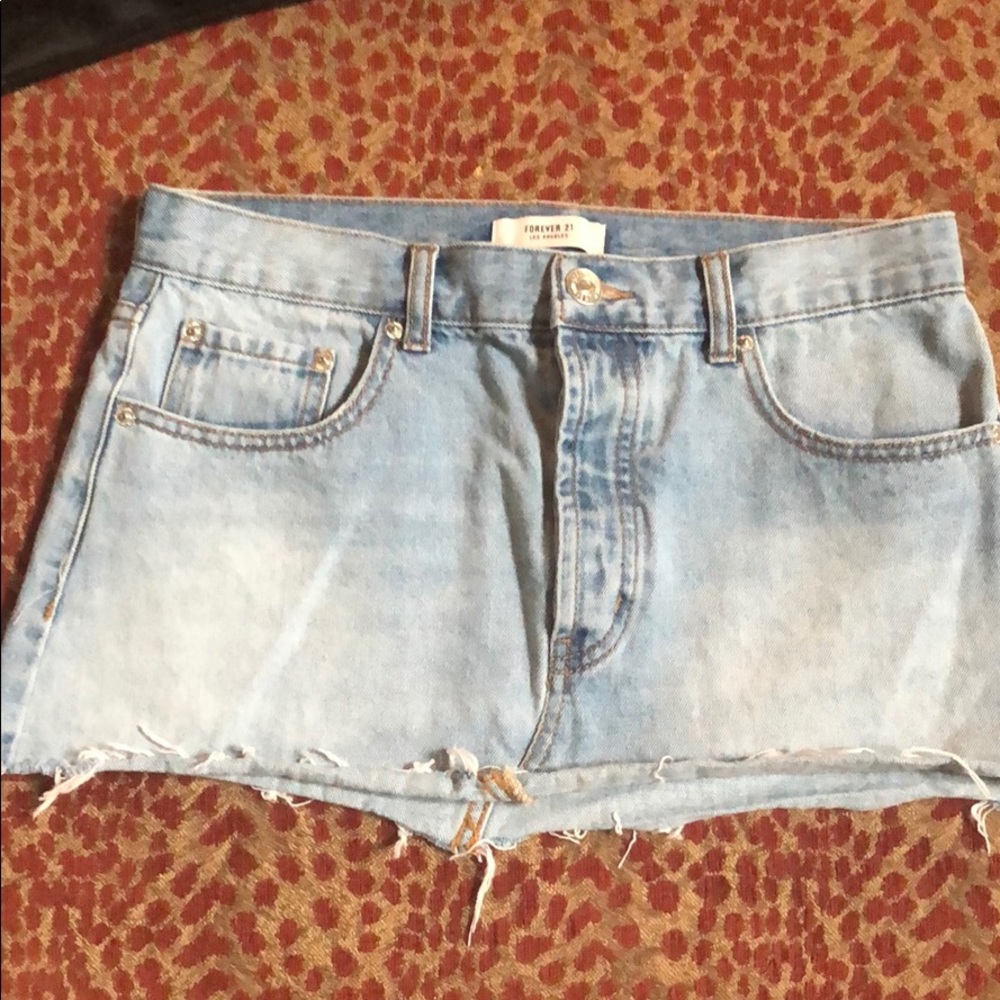 Blue jean mini skirt